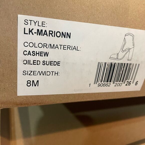 Lucky Brand Boho Cute Cashew oiled Suede Leather Ankle Boots Size 8 Marionn - Picture 5 of 12